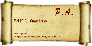 Pál Amrita névjegykártya