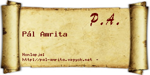 Pál Amrita névjegykártya
